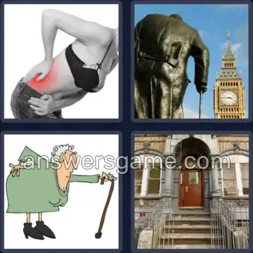 4 Pics 1 Word 5 Letters STOOP