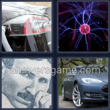 4 Pics 1 Word 5 Letters TESLA