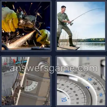 4 Pics 1 Word 5 Letters ANGLE