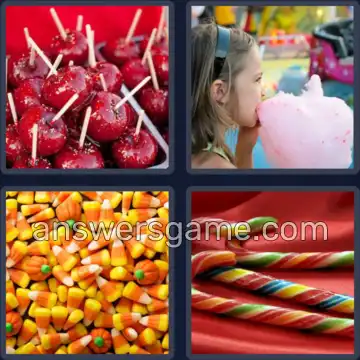 4 Pics 1 Word 5 Letters CANDY
