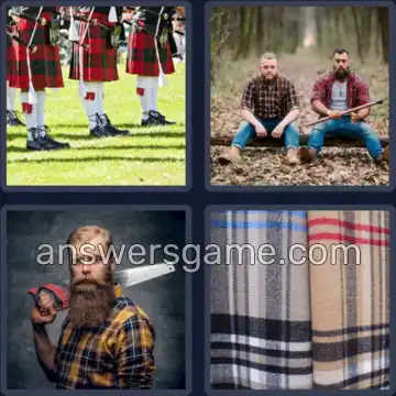 4 Pics 1 Word 5 Letters PLAID