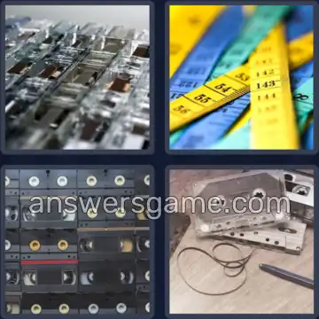 4 Pics 1 Word 5 Letters TAPES