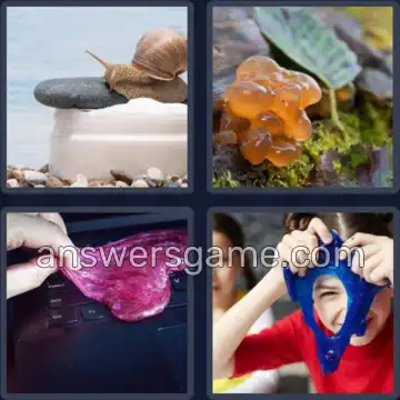 4 Pics 1 Word 5 Letters SLIME