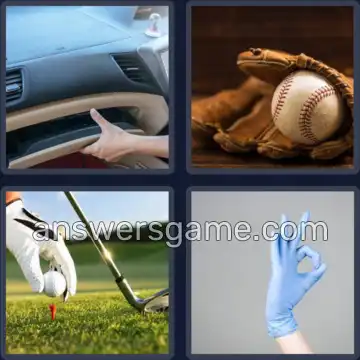 4 Pics 1 Word 5 Letters GLOVE