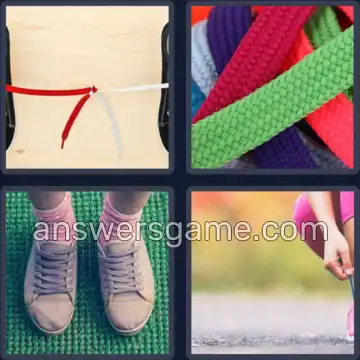 4 Pics 1 Word 5 Letters LACES