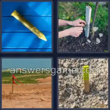 4 Pics 1 Word 5 Letters STAKE