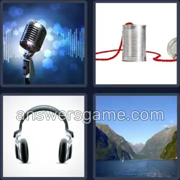 4 Pics 1 Word 5 Letters SOUND