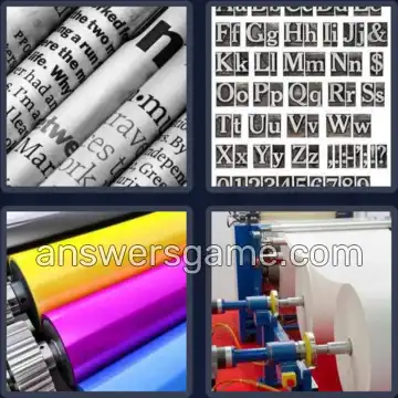 4 Pics 1 Word 5 Letters PRINT