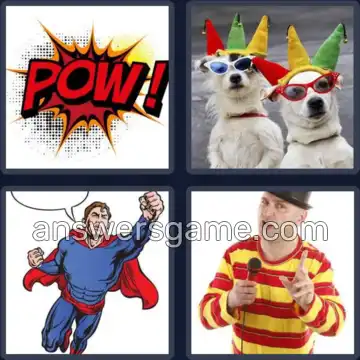 4 Pics 1 Word 5 Letters COMIC