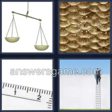 4 Pics 1 Word 5 Letters SCALE