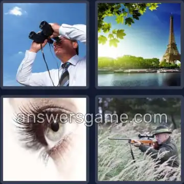4 Pics 1 Word 5 Letters SIGHT