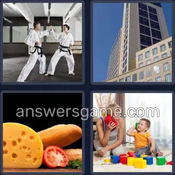 4 Pics 1 Word 5 Letters BLOCK