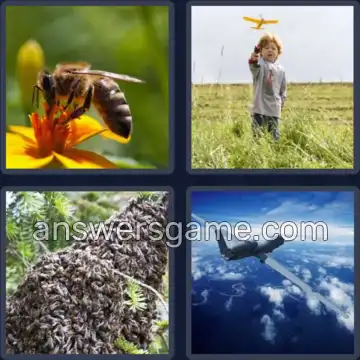 4 Pics 1 Word 5 Letters DRONE