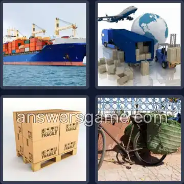 4 Pics 1 Word 5 Letters CARGO