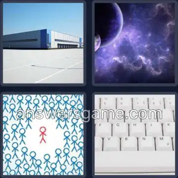 4 Pics 1 Word 5 Letters SPACE