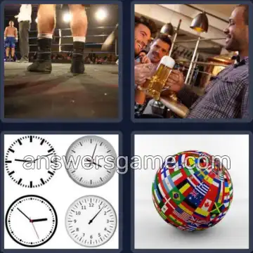 4 Pics 1 Word 5 Letters ROUND