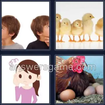 4 Pics 1 Word 5 Letters BROOD