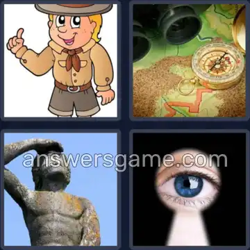 4 Pics 1 Word 5 Letters SCOUT