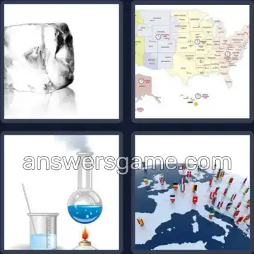 4 Pics 1 Word 5 Letters STATE