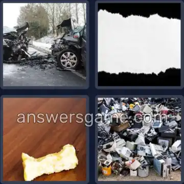 4 Pics 1 Word 5 Letters SCRAP