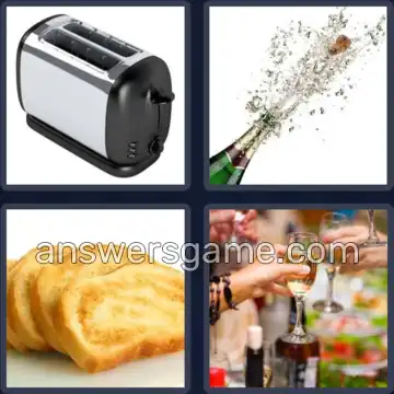 4 Pics 1 Word 5 Letters TOAST