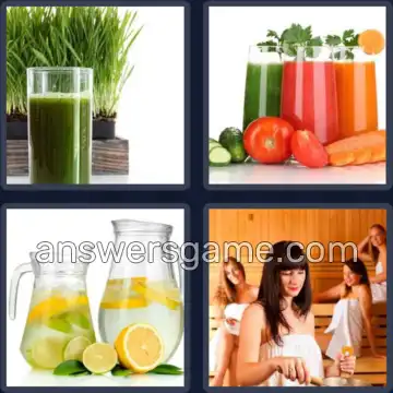 4 Pics 1 Word 5 Letters DETOX