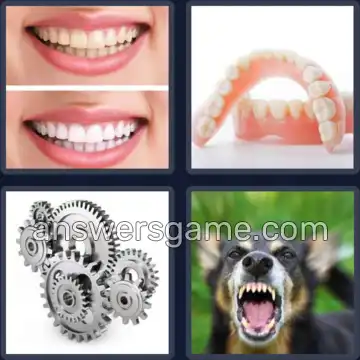 4 Pics 1 Word 5 Letters TEETH