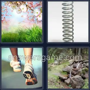 4 Pics 1 Word 6 Letters SPRING