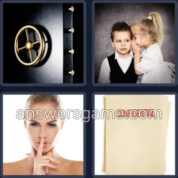 4 Pics 1 Word 6 Letters SECRET