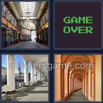 4 Pics 1 Word 6 Letters ARCADE