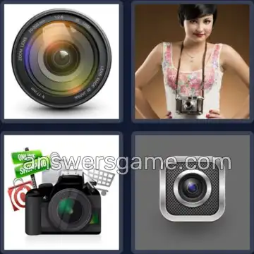 4 Pics 1 Word 6 Letters CAMERA
