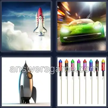 4 Pics 1 Word 6 Letters ROCKET