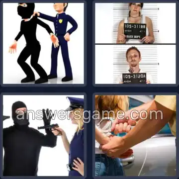 4 Pics 1 Word 6 Letters ARREST