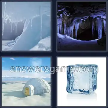 4 Pics 1 Word 6 Letters FROZEN