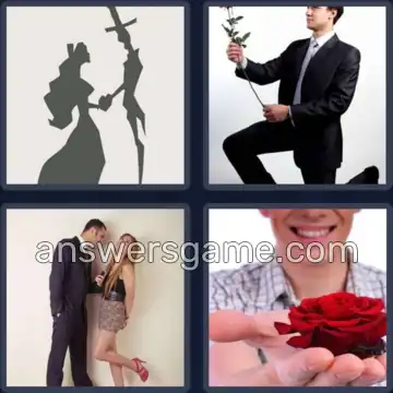 4 Pics 1 Word 6 Letters SUITOR