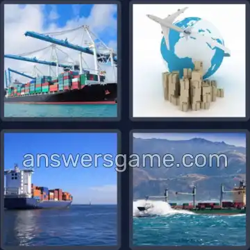 4 Pics 1 Word 6 Letters EXPORT