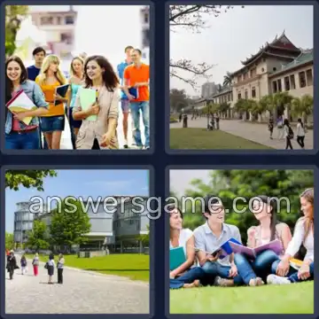 4 Pics 1 Word 6 Letters CAMPUS