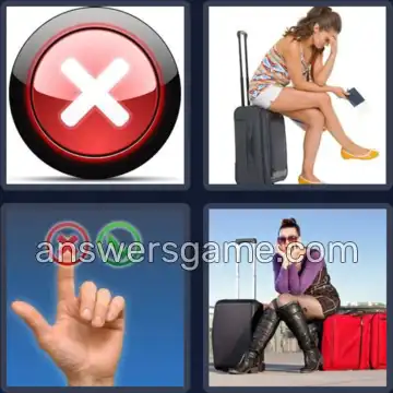 4 Pics 1 Word 6 Letters CANCEL