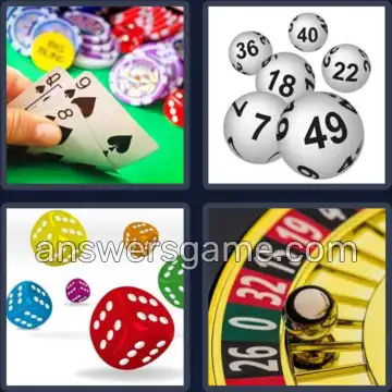 4 Pics 1 Word 6 Letters CHANCE