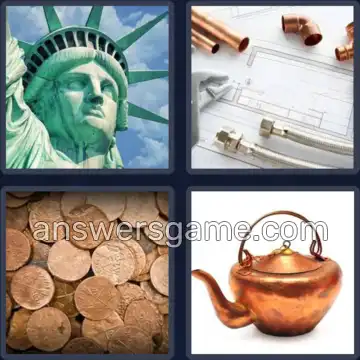 4 Pics 1 Word 6 Letters COPPER