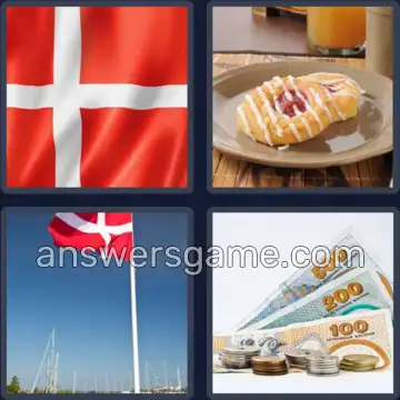 4 Pics 1 Word 6 Letters DANISH