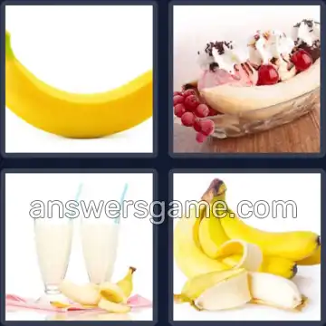 4 Pics 1 Word 6 Letters BANANA