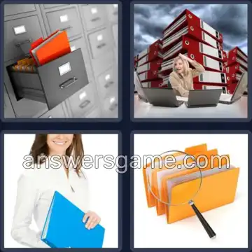 4 Pics 1 Word 6 Letters FOLDER