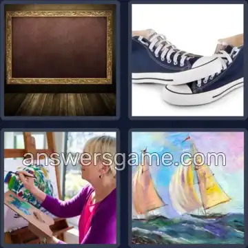 4 Pics 1 Word 6 Letters CANVAS