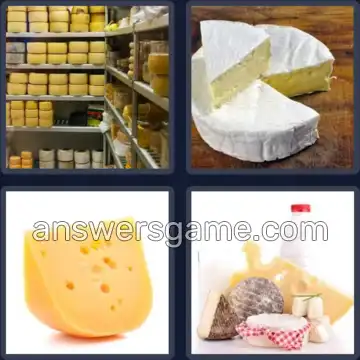4 Pics 1 Word 6 Letters CHEESE