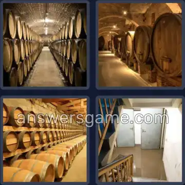 4 Pics 1 Word 6 Letters CELLAR