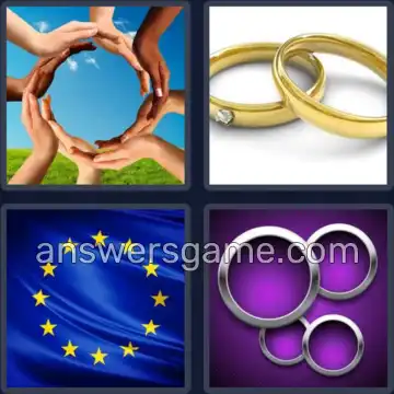 4 Pics 1 Word 6 Letters CIRCLE