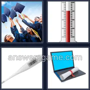 4 Pics 1 Word 6 Letters DEGREE
