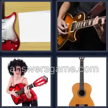 4 Pics 1 Word 6 Letters GUITAR