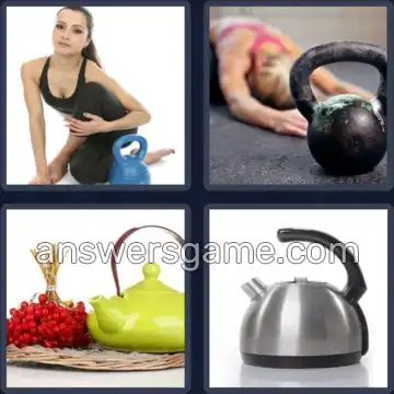 4 Pics 1 Word 6 Letters KETTLE